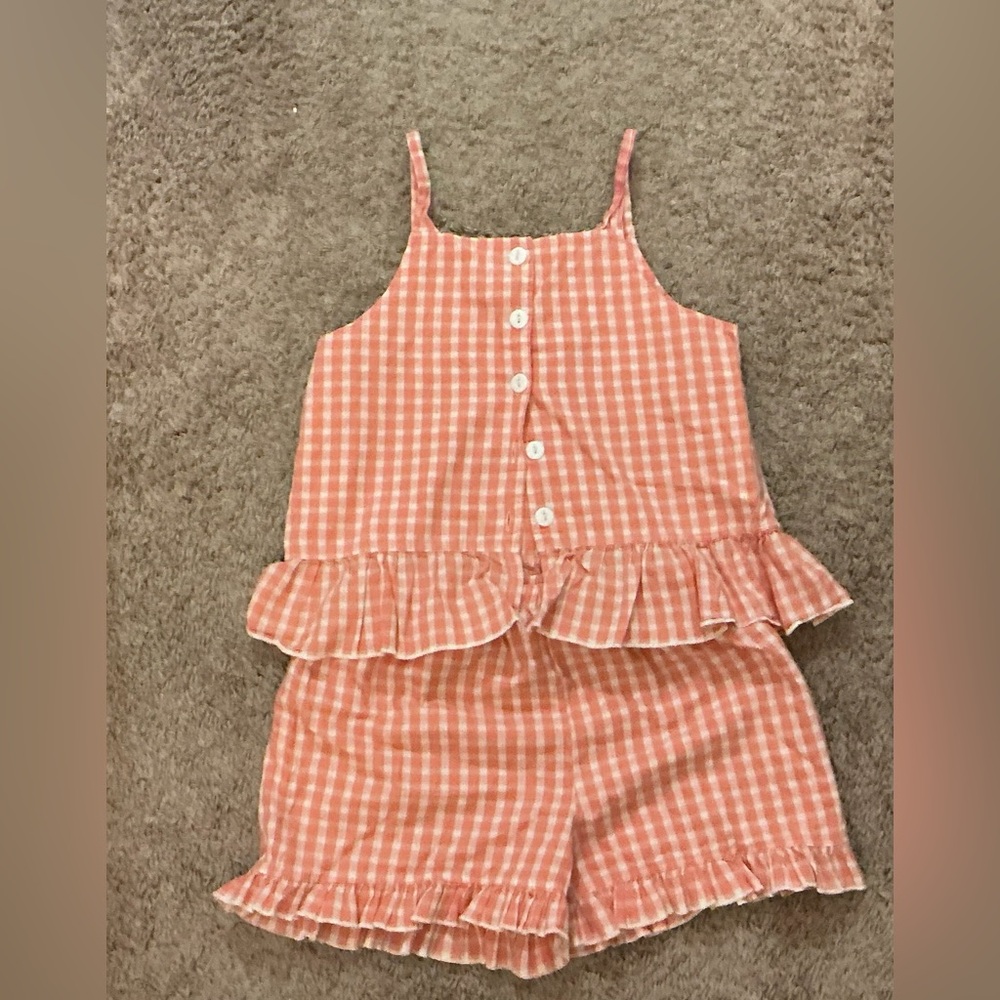 Pink Gingham Ruffle Kids Bottoms